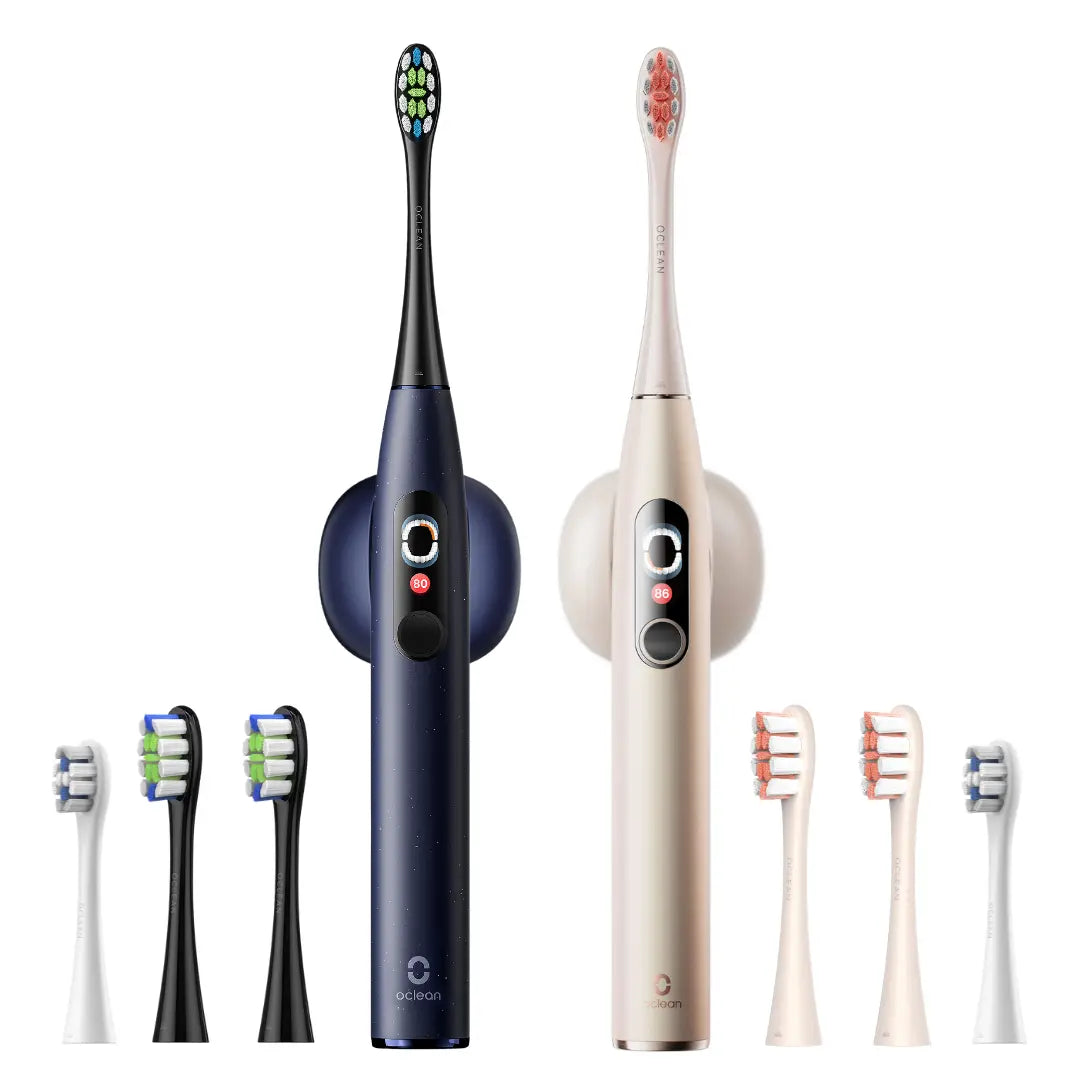 Zestaw 2 szczoteczki Oclean X Pro Digital + 8 końcówek