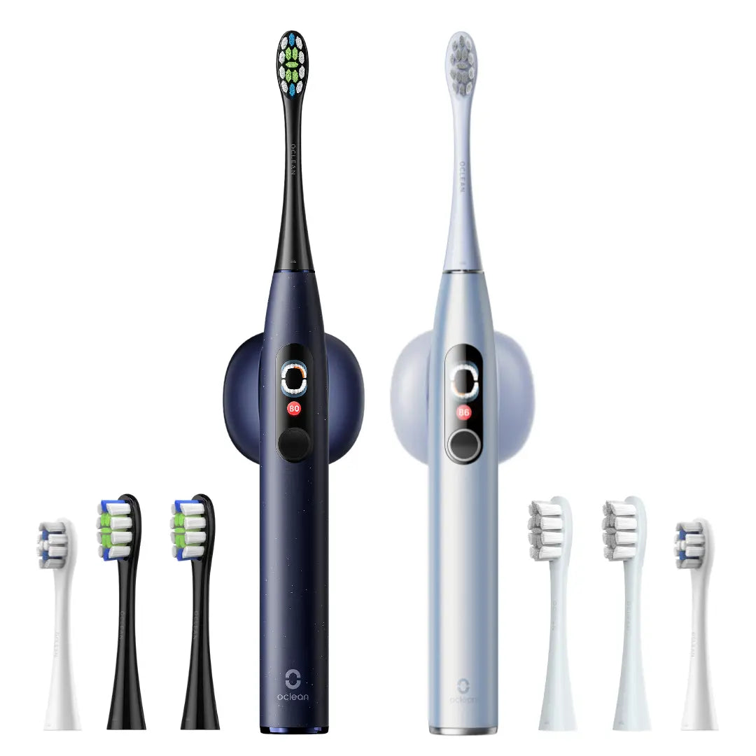 Zestaw 2 szczoteczki Oclean X Pro Digital + 8 końcówek