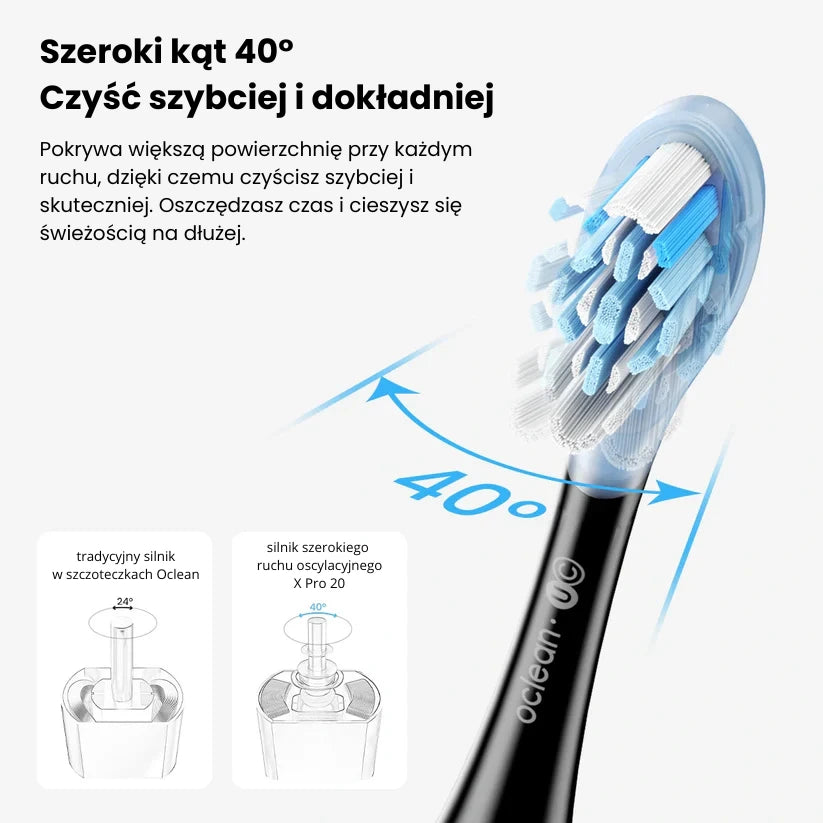 Zestaw Oclean X Pro 20 + etui + 3 końcówki