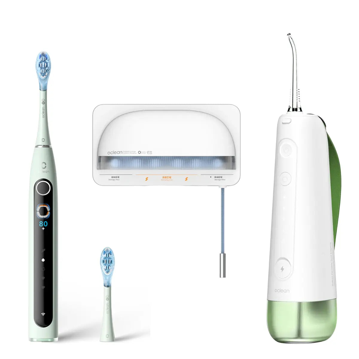 Zestaw Oclean X Pro 20 + irygator W10 + uchwyt dezynfekujący S1