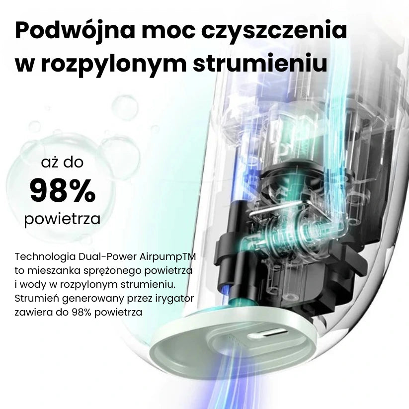 Irygator dentystyczny Oclean AirPump A10 z 2 dyszami