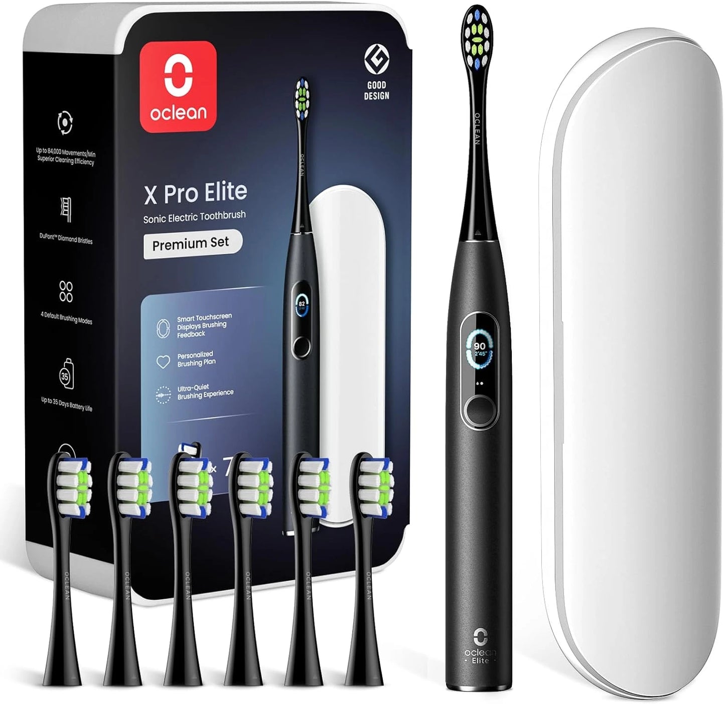 Zestaw Oclean X Pro Elite Premium - Etui + 7 Końcówek