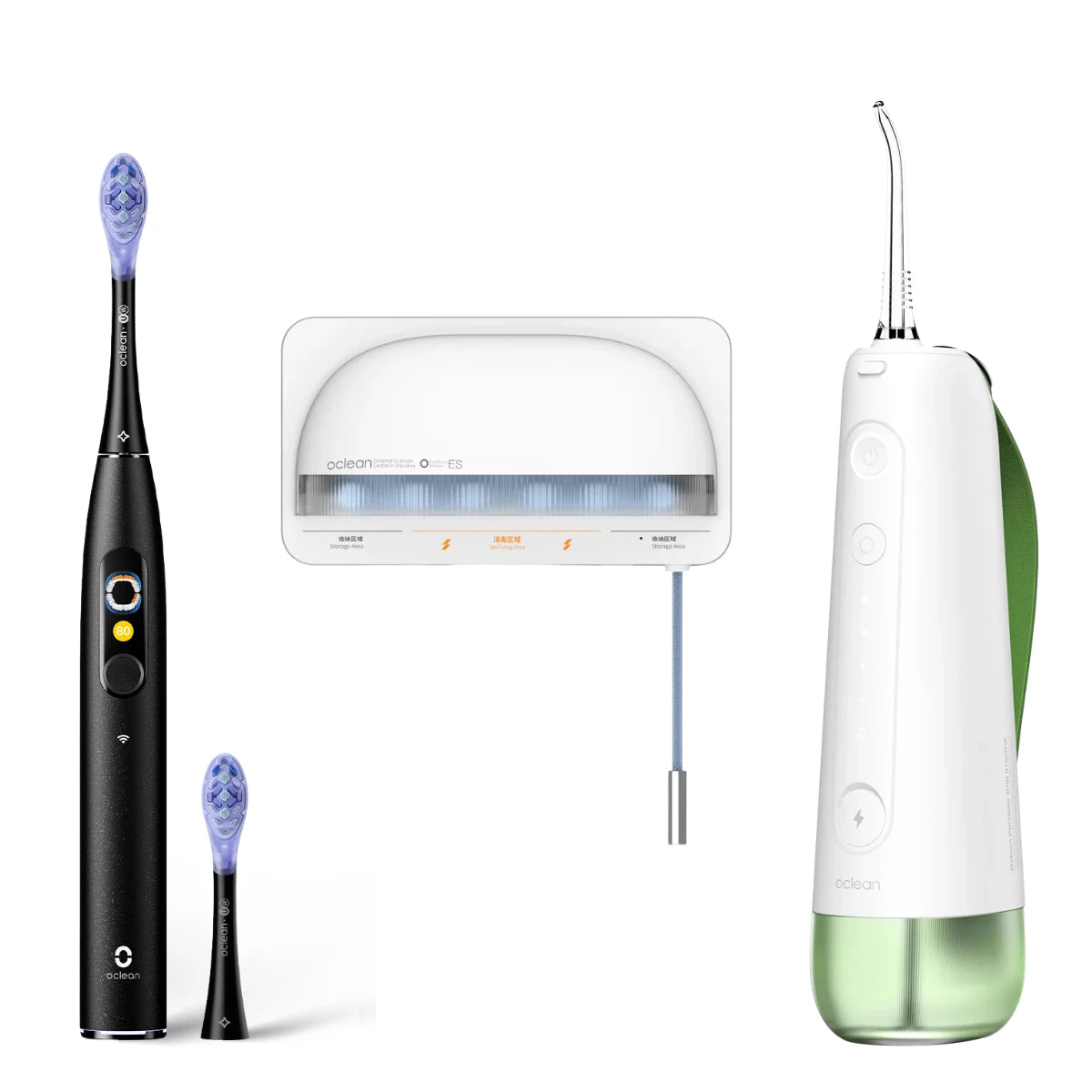 Zestaw Oclean X Ultra 20 + irygator W10 + uchwyt dezynfekujący S1