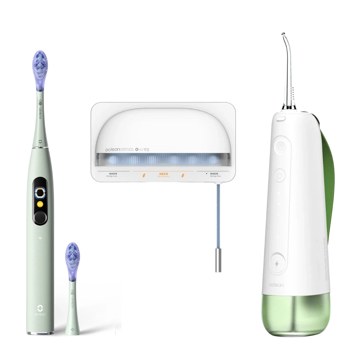 Zestaw Oclean X Ultra 20 + irygator W10 + uchwyt dezynfekujący S1